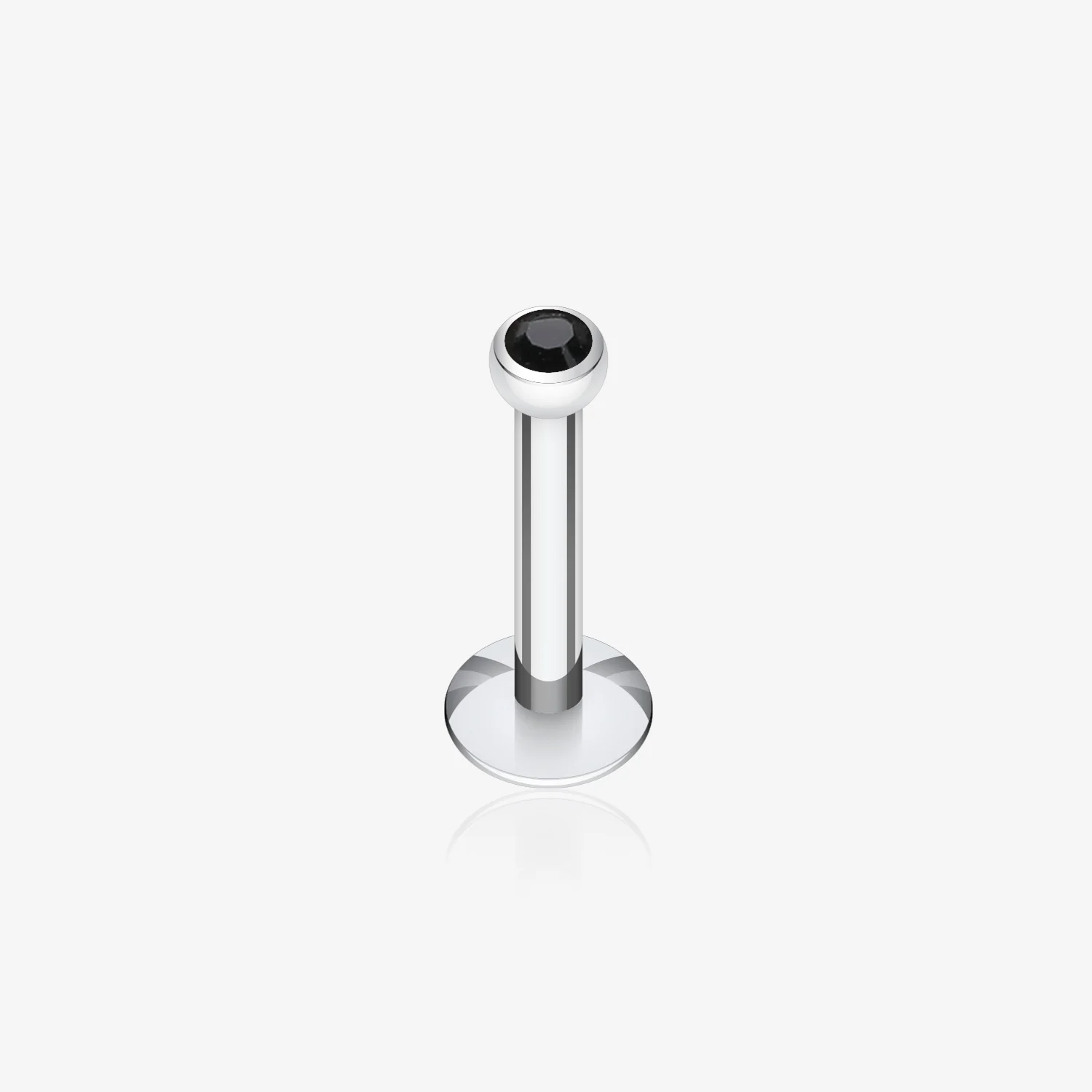 Steel Gem Ball Internally Threaded Labret