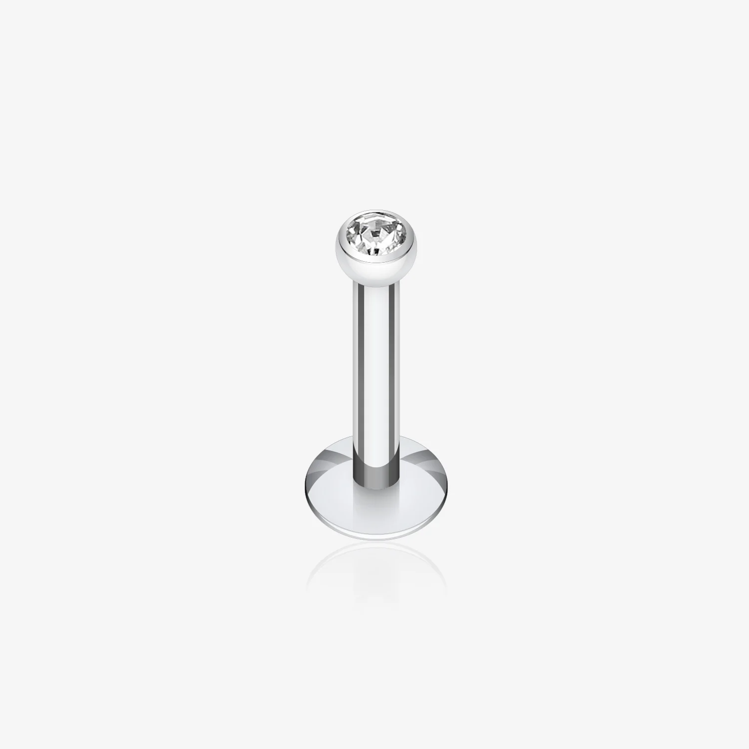 Steel Gem Ball Internally Threaded Labret