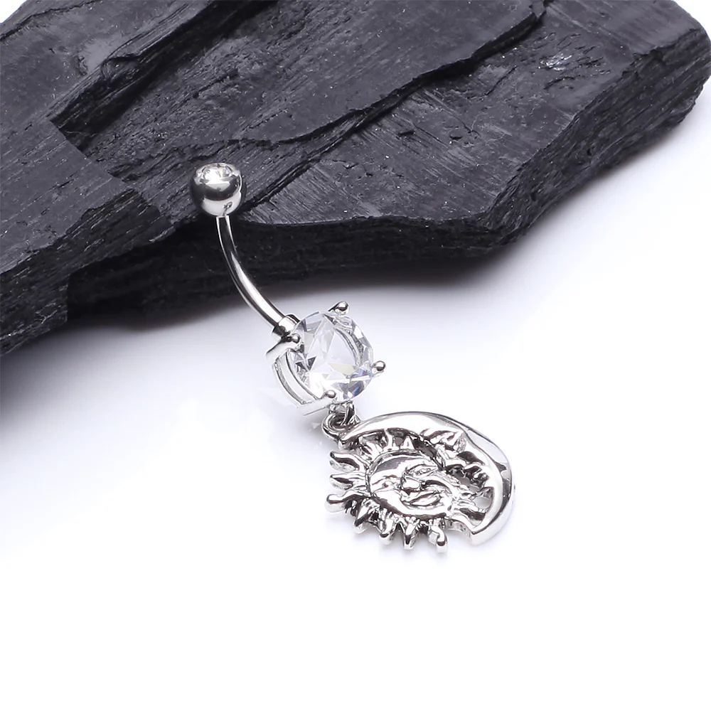 Sun & Moon Union of Opposites Belly Button Ring - Image 3