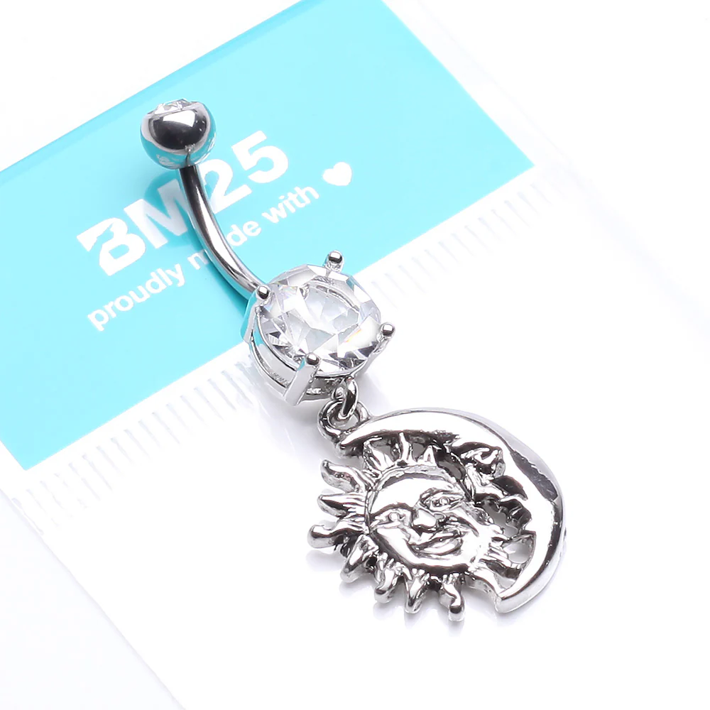 Sun & Moon Union of Opposites Belly Button Ring - Image 5