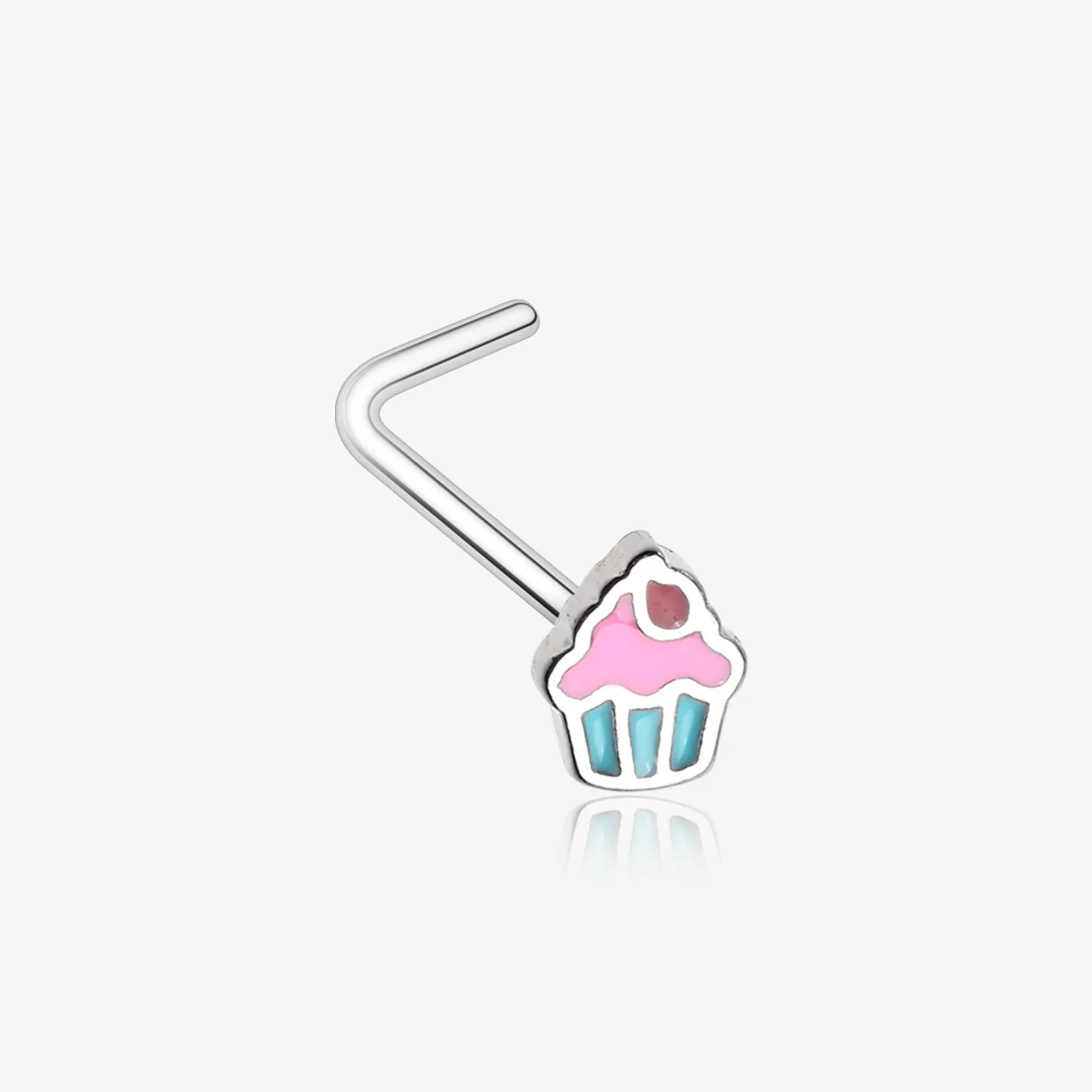 Sweet Lil Cupcake L-Shaped Nose Ring