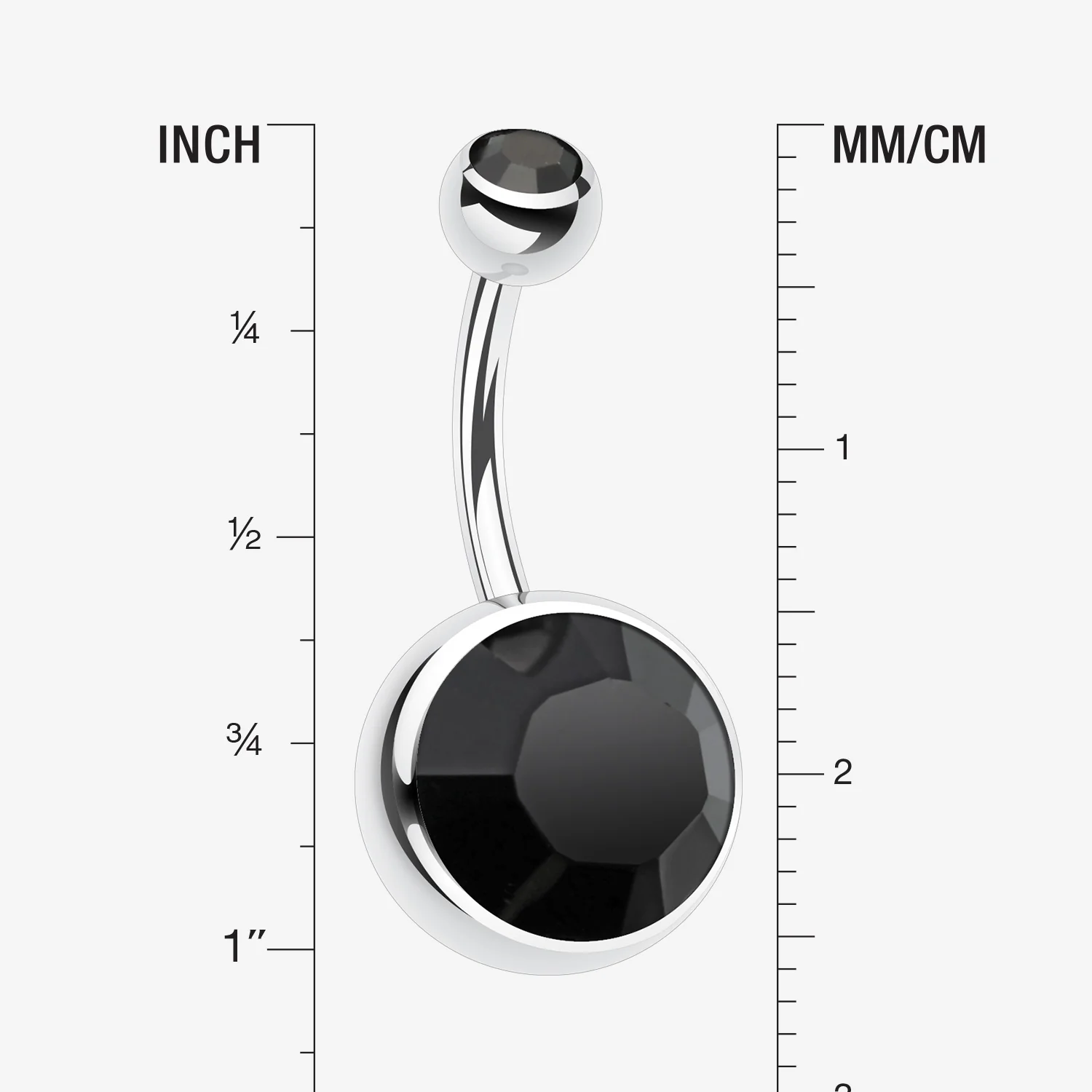 The Giant Sparkle Gem Ball Belly Button Ring - Image 2
