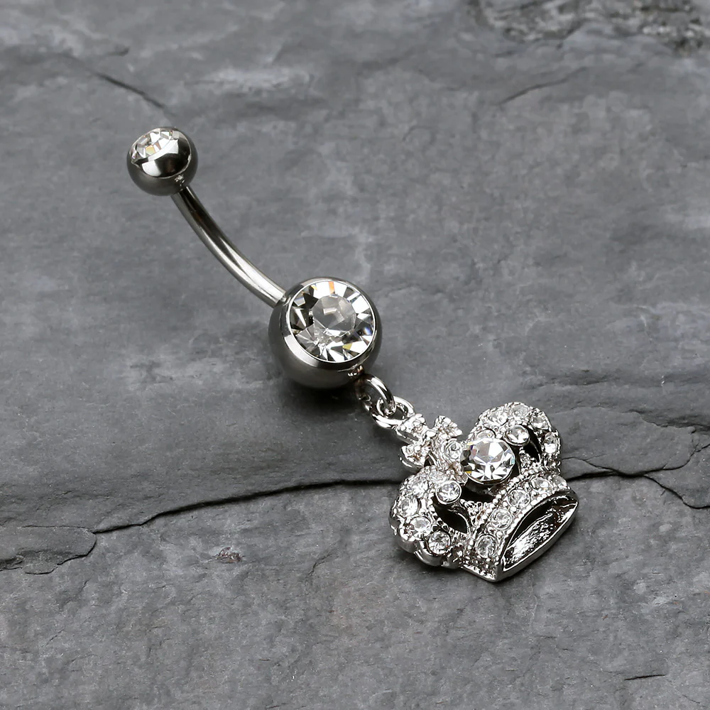 The Majestic Crown Belly Button Ring - Image 3
