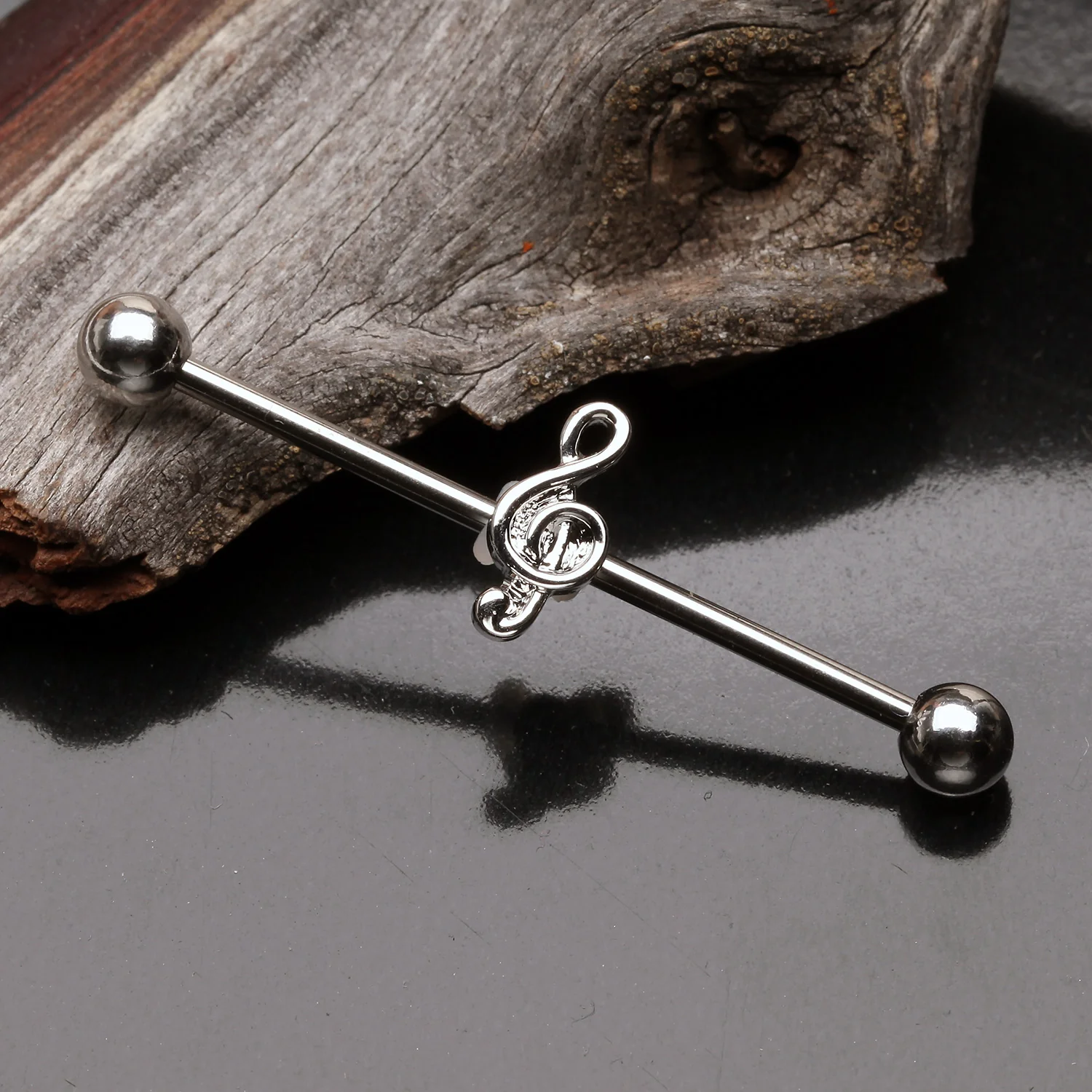 Treble Clef Music Note Industrial Barbell - Image 2
