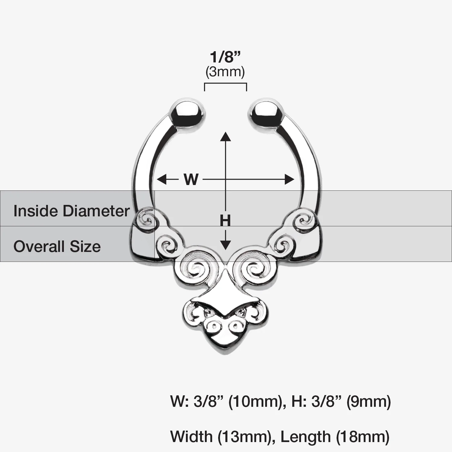 Tribal Laran Fake Septum Clip-On Ring - Image 2
