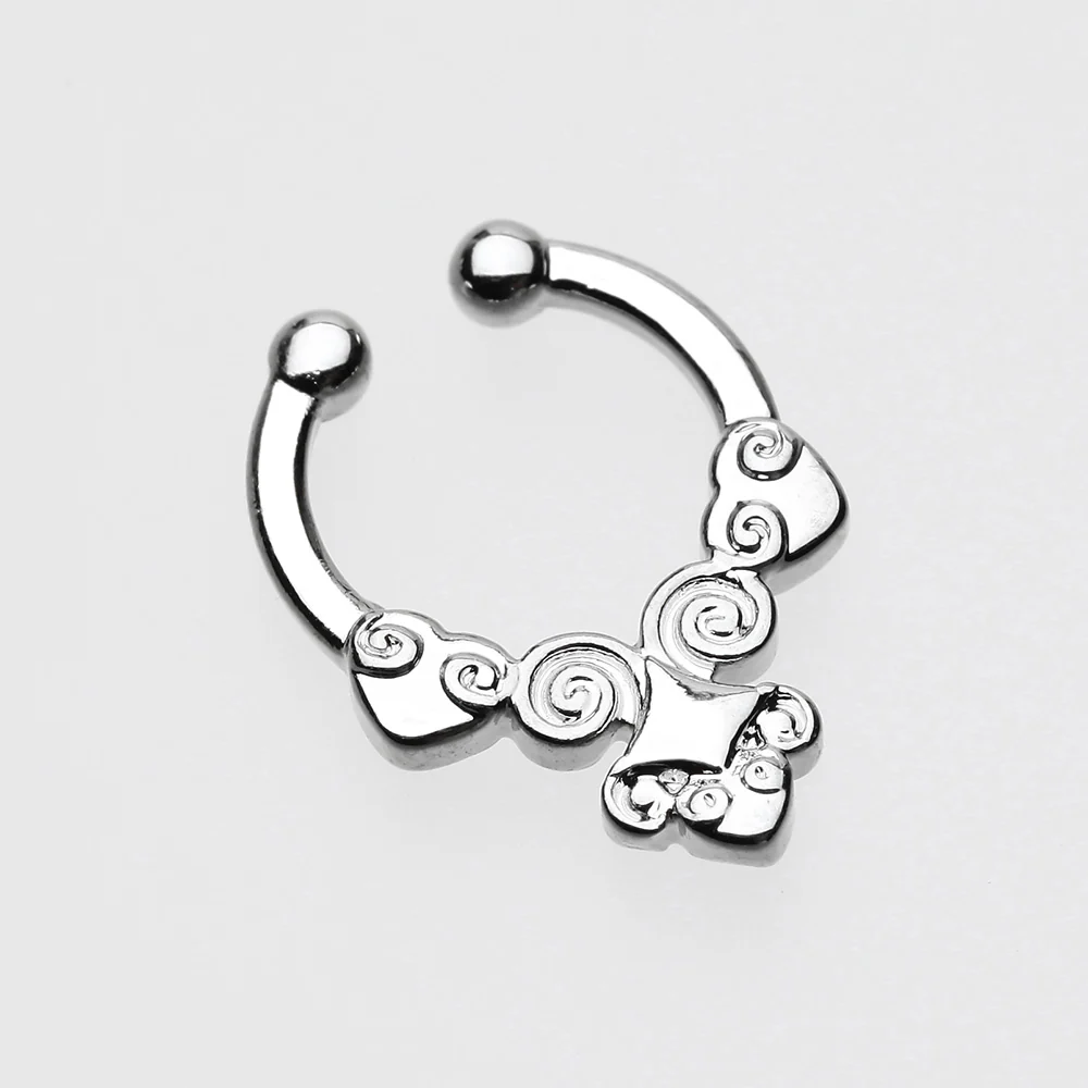 Tribal Laran Fake Septum Clip-On Ring - Image 3