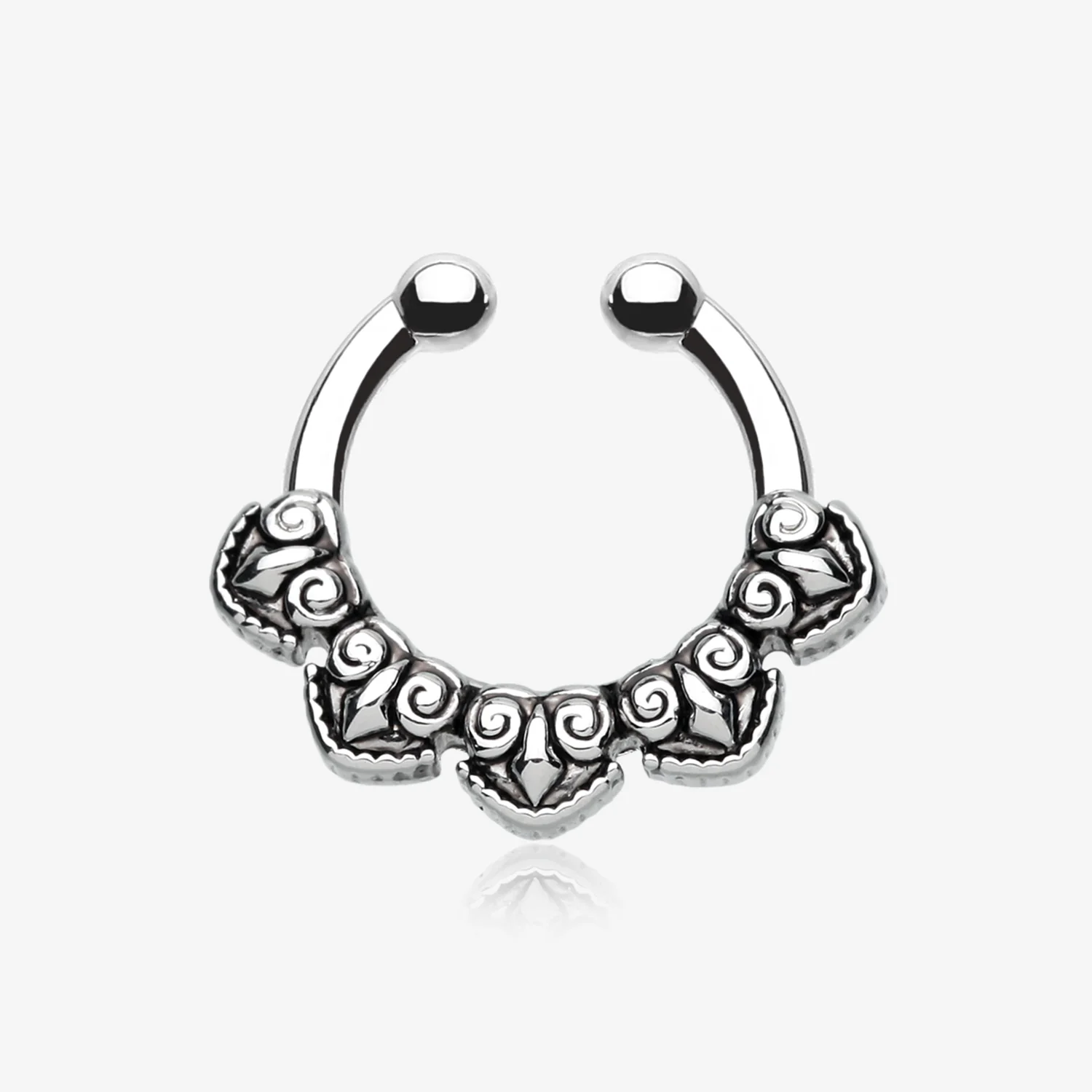 Tribal Penta Fake Septum Clip-On Ring