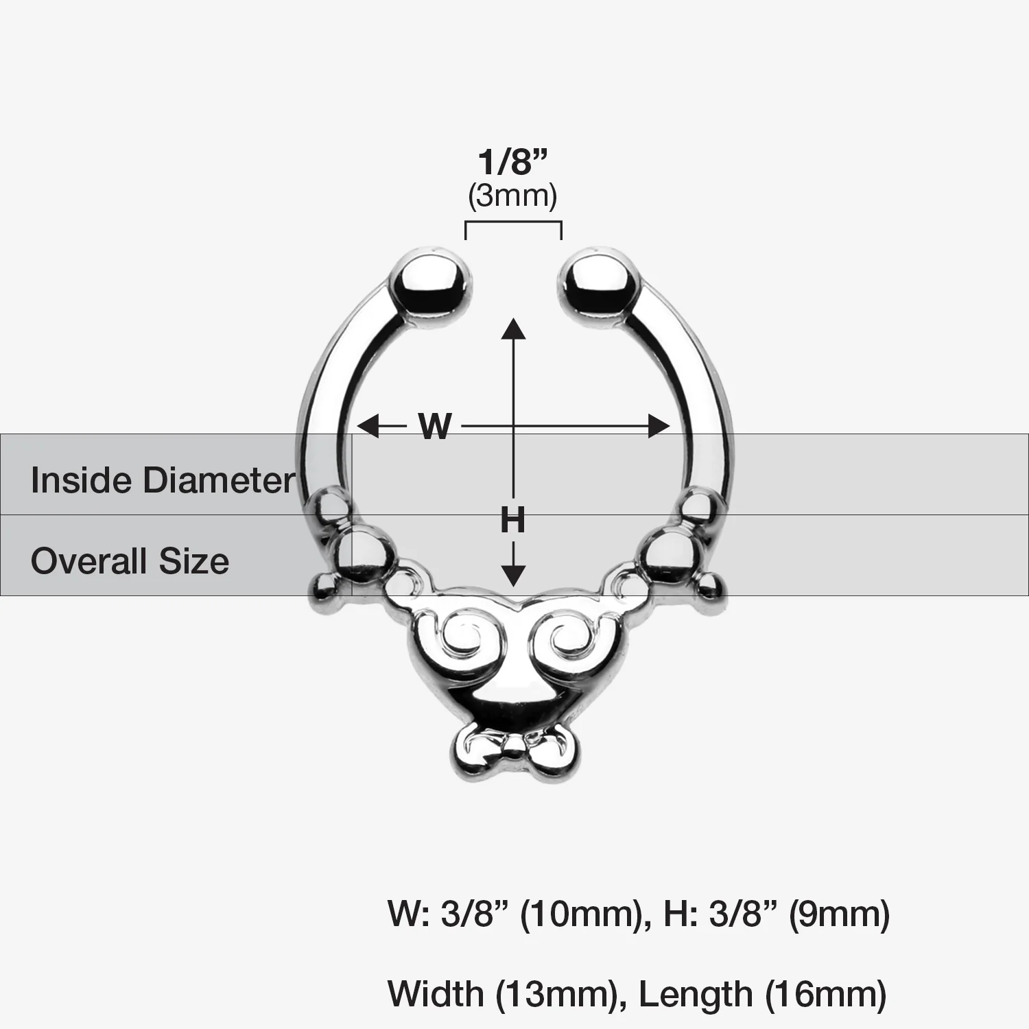 Tribal Saia Fake Septum Clip-On Ring - Image 2