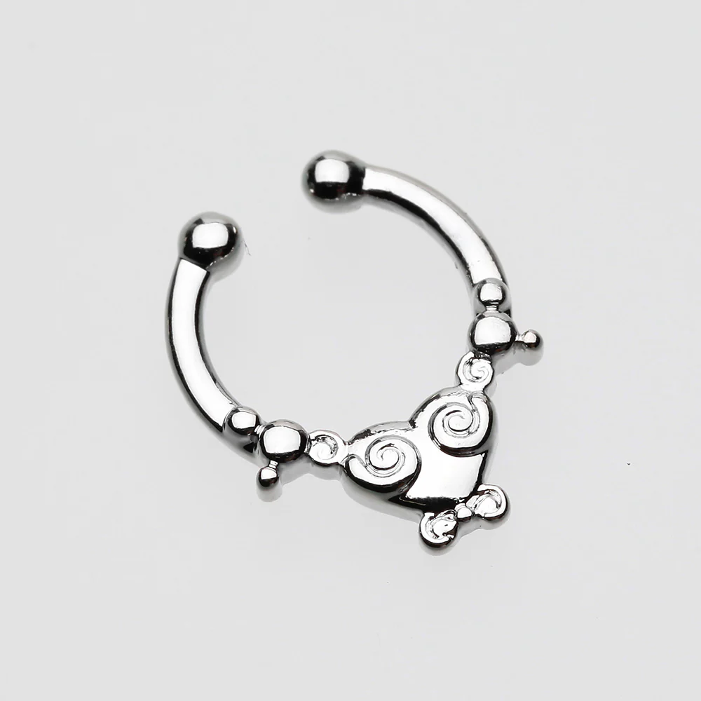 Tribal Saia Fake Septum Clip-On Ring - Image 3