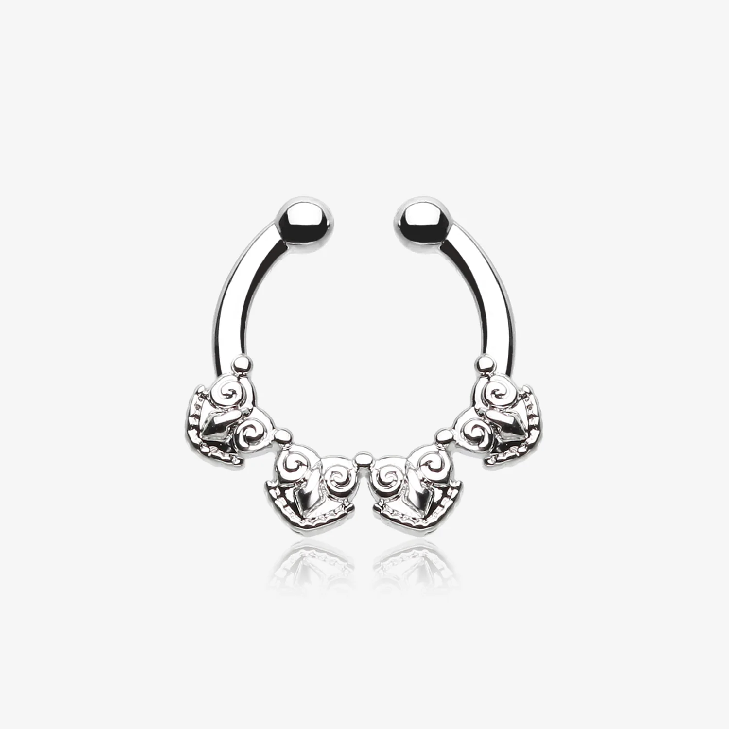 Tribal Tetra Fake Septum Clip-On Ring