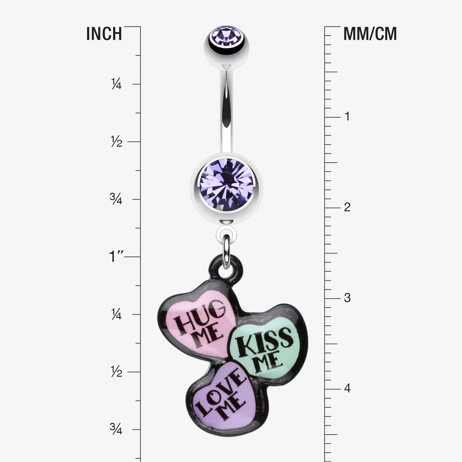 Triple Heart Statement Belly Ring - Image 2