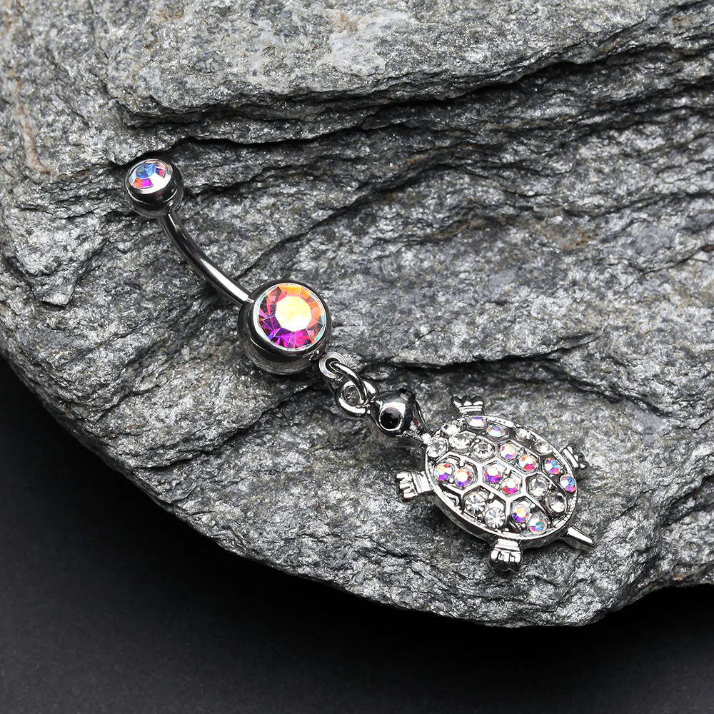 Turtle Dazzle Belly Button Ring - Image 3