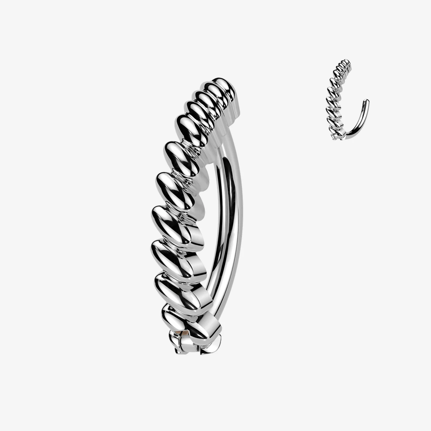 Twisted Bar Elegance Curved Bar Belly Clicker