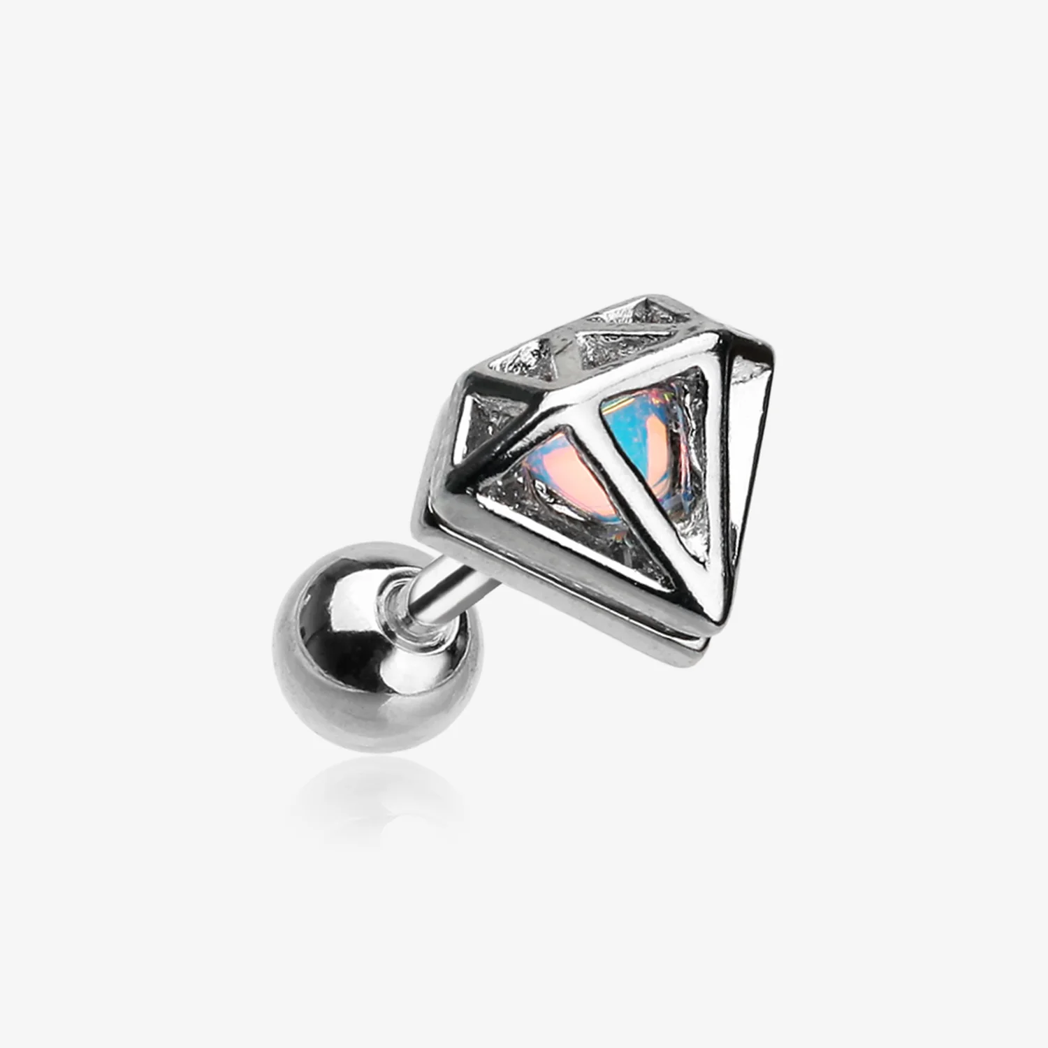 Urban Iridescent Diamond Cartilage Tragus Earring
