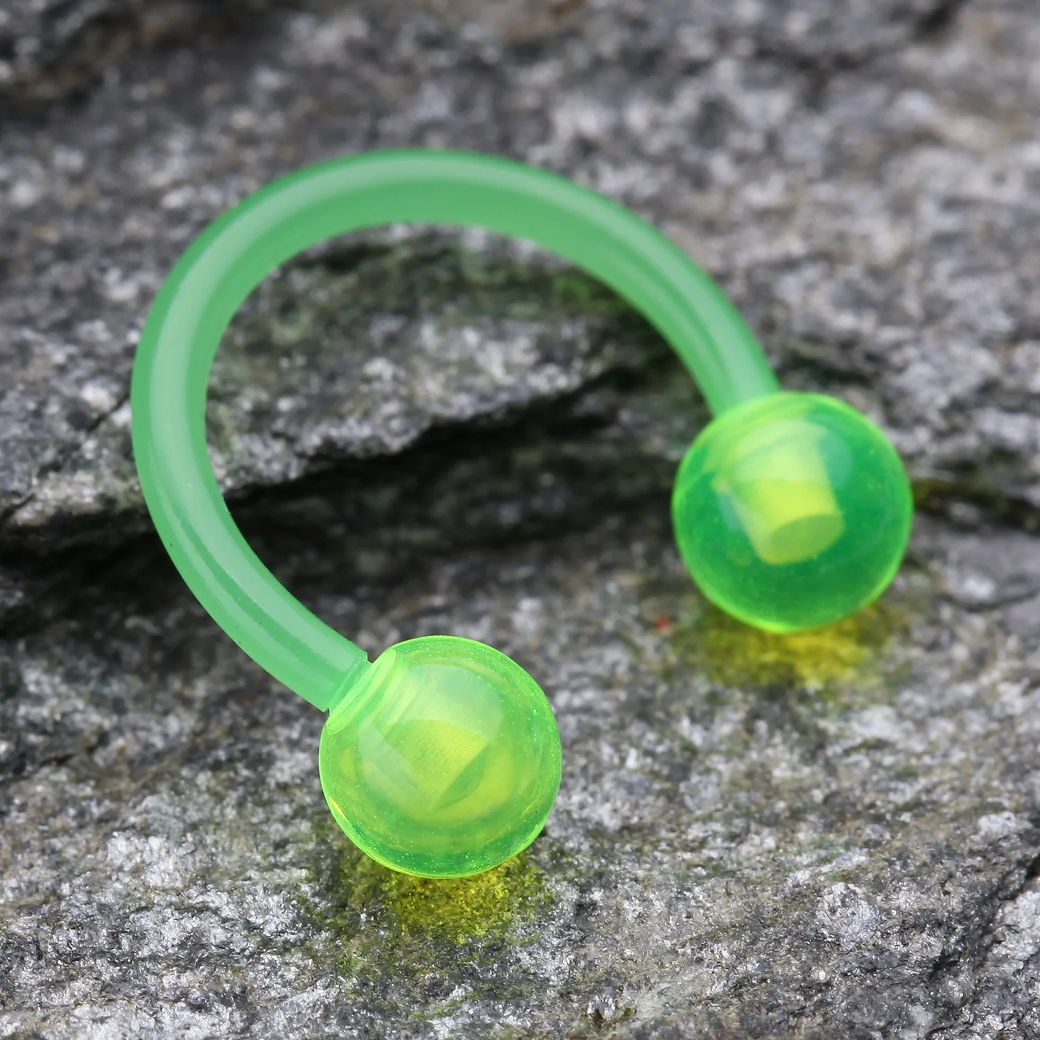 UV Acrylic Flexible Shaft Horseshoe Circular Barbell - Image 2