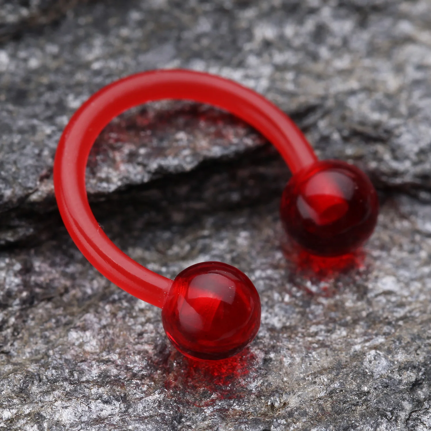 UV Acrylic Flexible Shaft Horseshoe Circular Barbell - Image 2