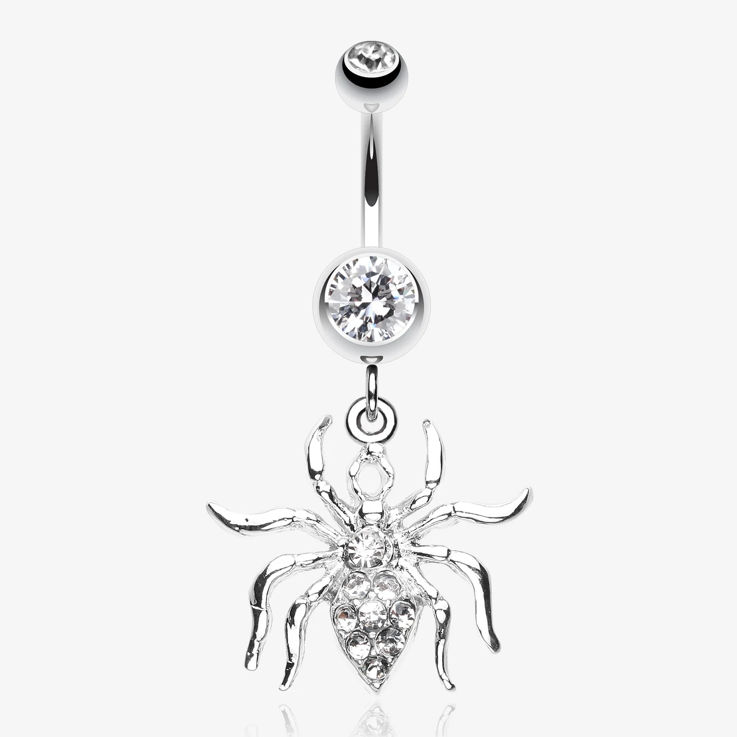 Venom Spider Multi-Gem Belly Button Ring