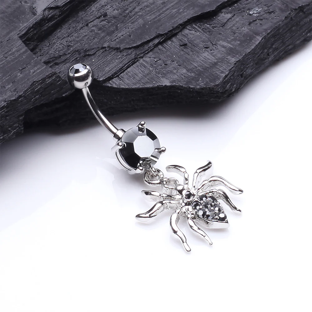 Venom Spider Multi-Gem Belly Button Ring - Image 3