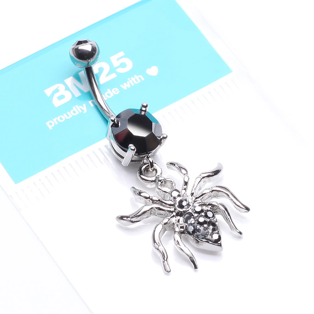 Venom Spider Multi-Gem Belly Button Ring - Image 5