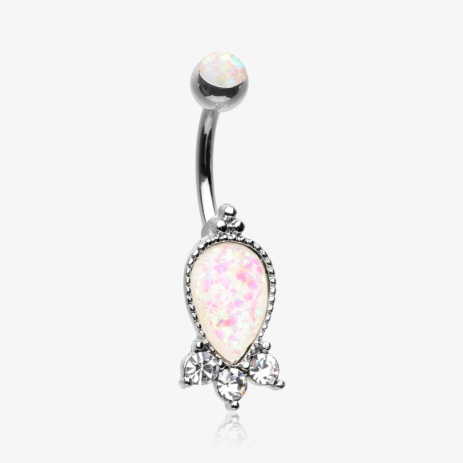 Victorian Adorn Opalescent Sparkle Belly Button Ring