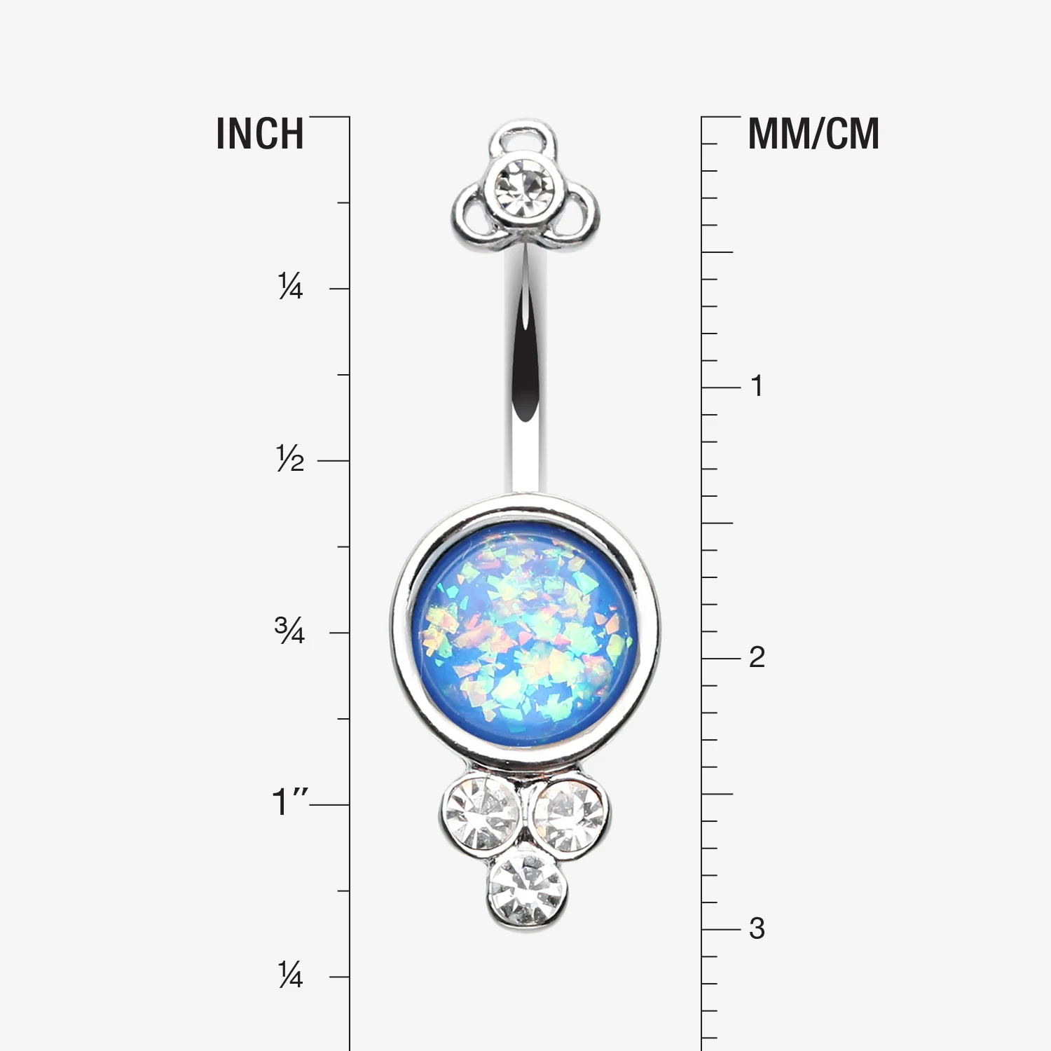Victorian Opalescent Sparkle Belly Button Ring - Image 2