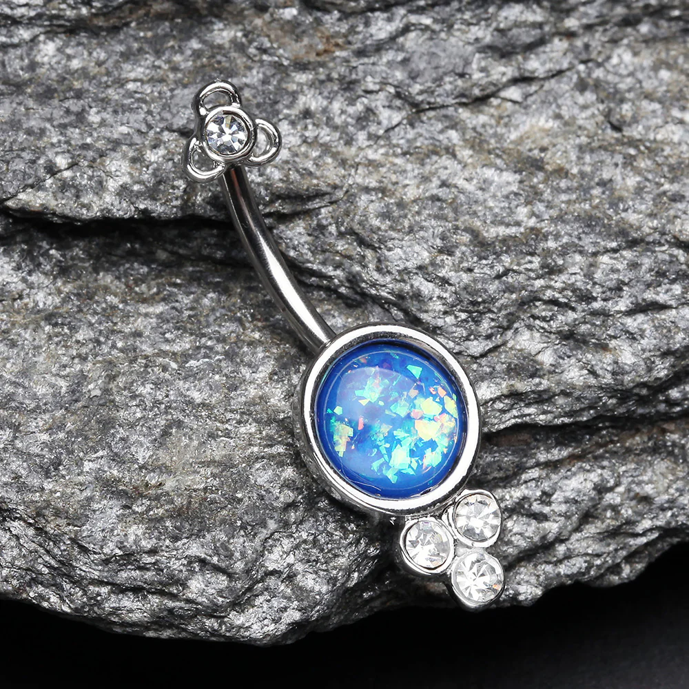 Victorian Opalescent Sparkle Belly Button Ring - Image 3