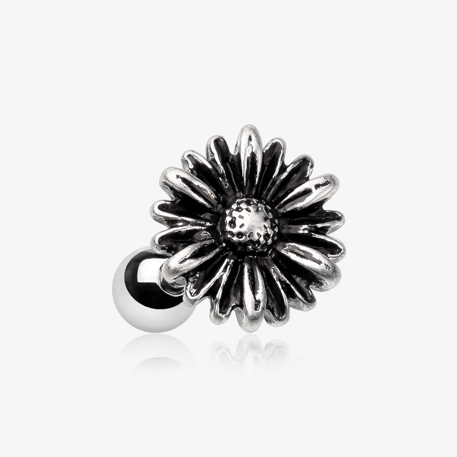 Vintage Daisy Steel Cartilage Tragus Barbell