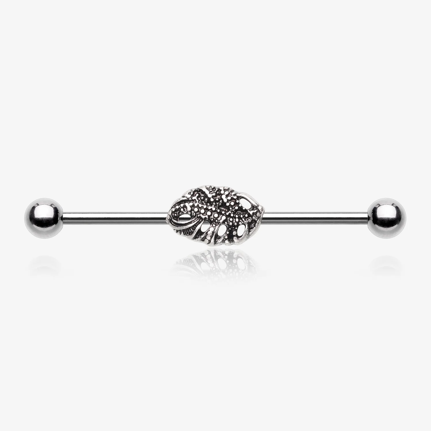 Vintage Filigree Leaflet Industrial Barbell*