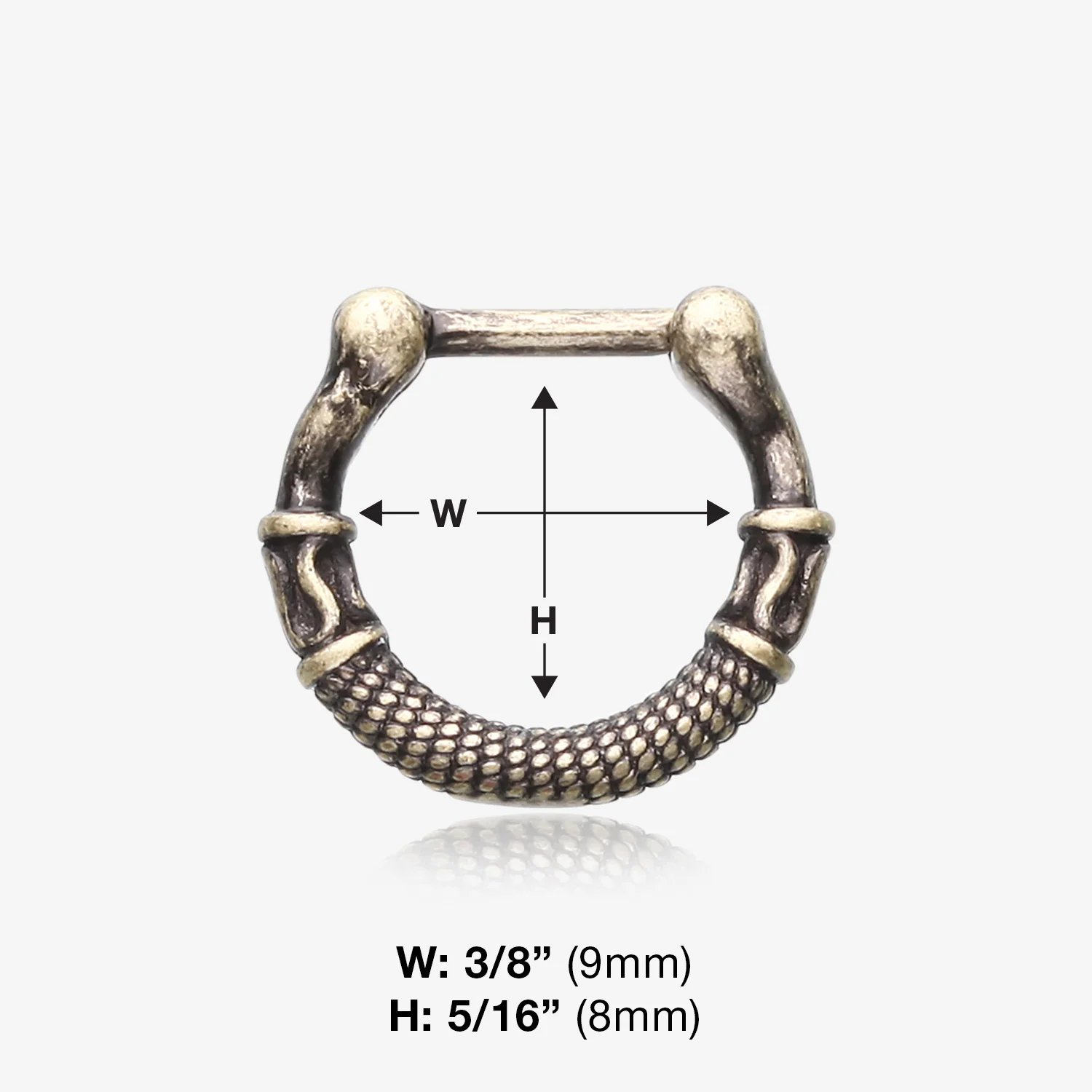 Vintage Rustica Olympus Septum Clicker Ring - Image 2