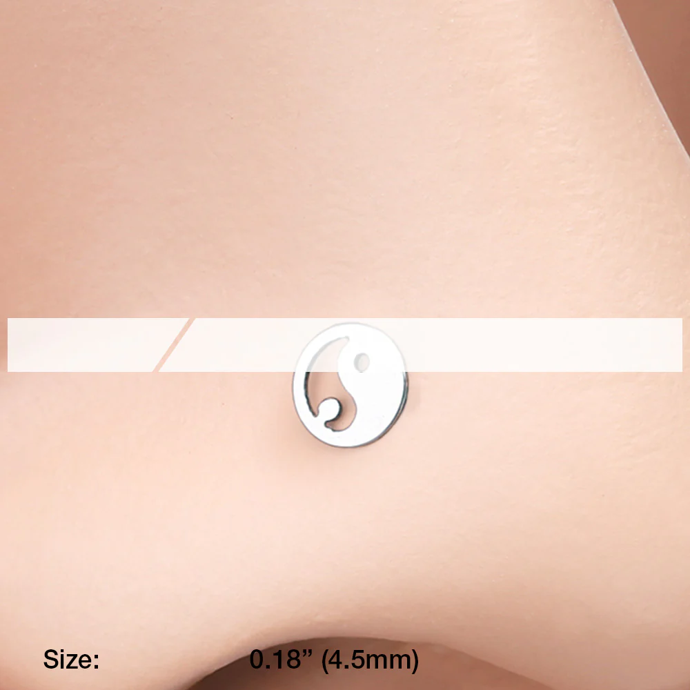 Yin Yang Tao L-Shaped Nose Ring - Image 3